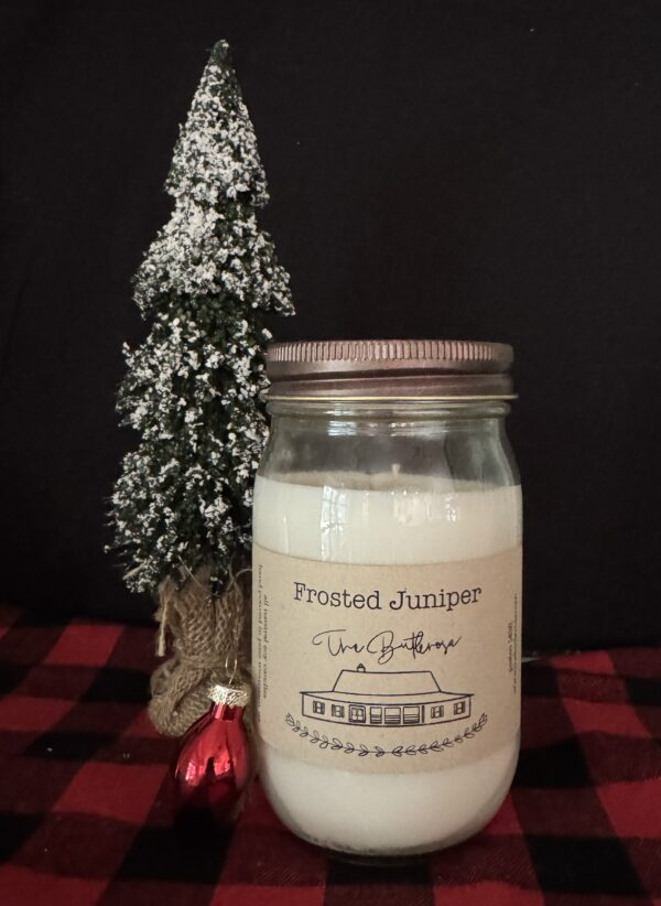 Frosted Juniper - Pint Size Mason Jar Candle