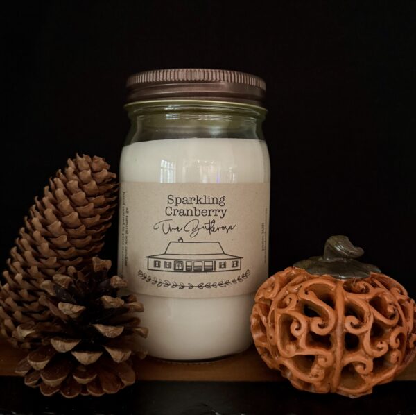 Sparkling Cranberry - Pint Size Mason Jar Candle