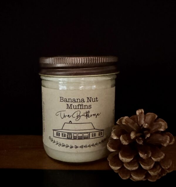 Banana Nut Muffin - Half Pint Size Mason Jar Candle