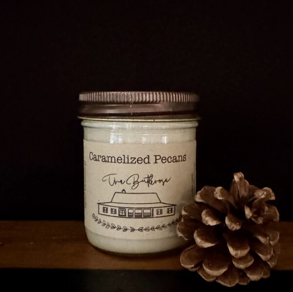 Caramelized Pecans - Half Pint Size Mason Jar Candle